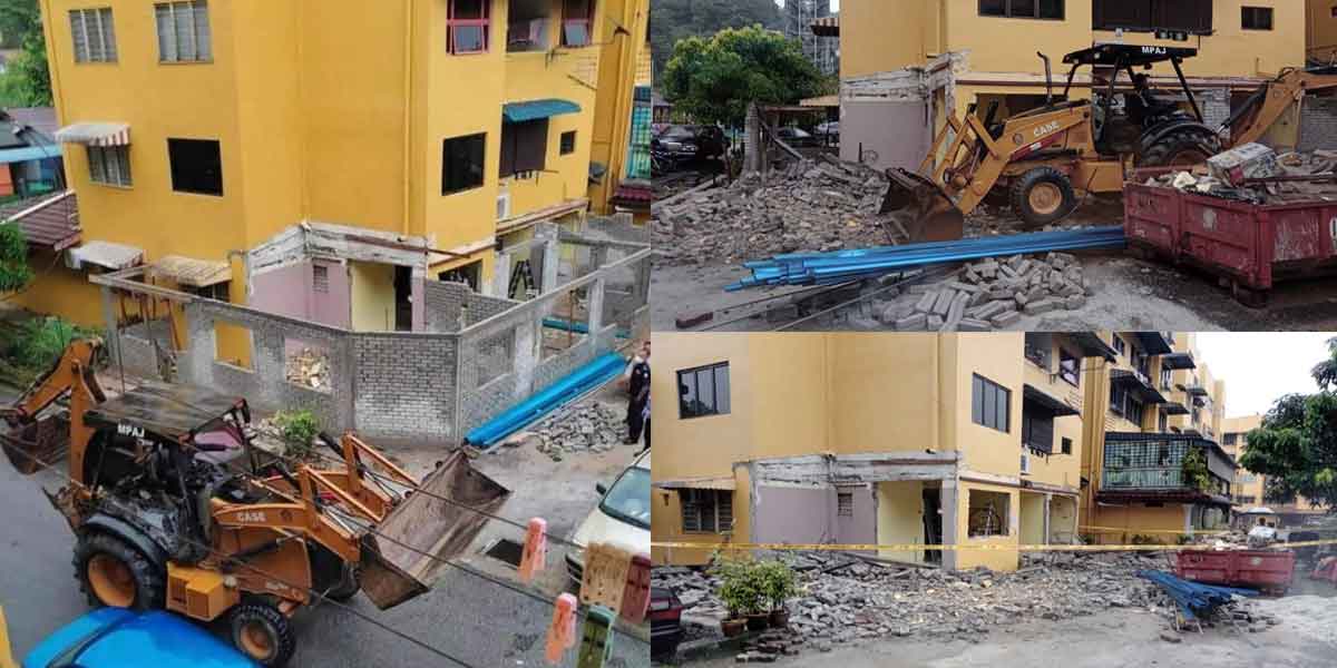 Selamba 'extend' rumah flat, MPAJ dedah sebab sebenar terpaksa roboh