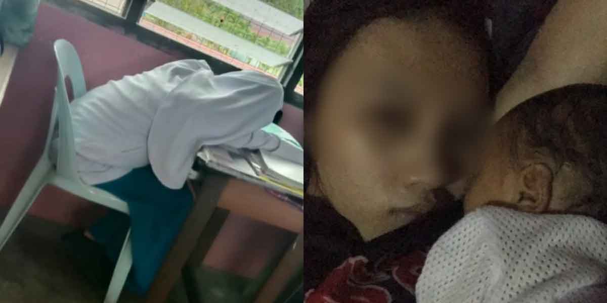 Baru tingkatan 5 dah jadi ibu, "kesian tertidur di sekolah penat jaga anak"