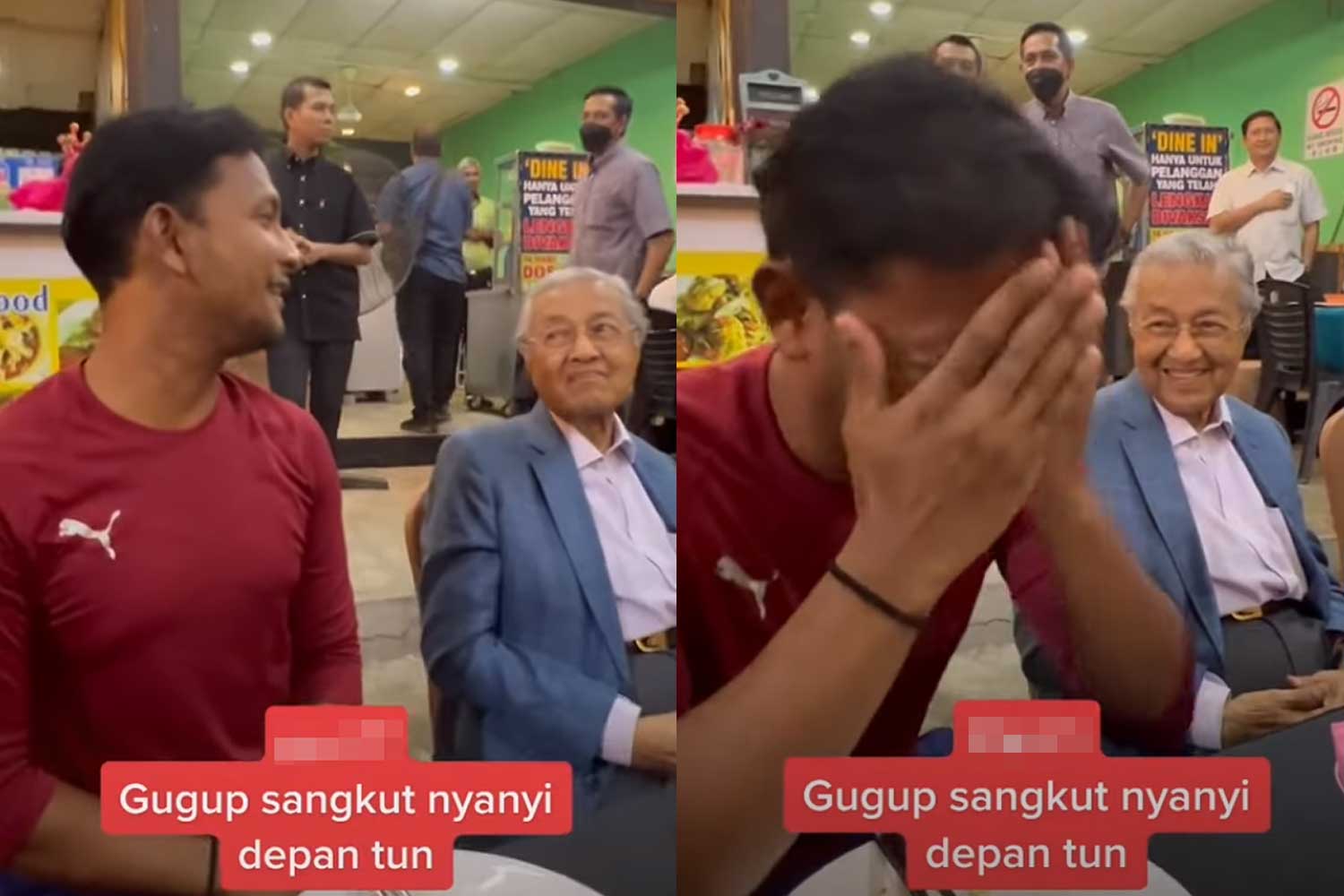 Sampai terkucil Black Hanifah nyanyi depan Tun M, "gabra sangat la tu.."