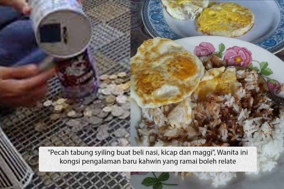 Pecah Tabung Syiling Buat Beli Nasi Kicap Dan Maggi Wanita Ini